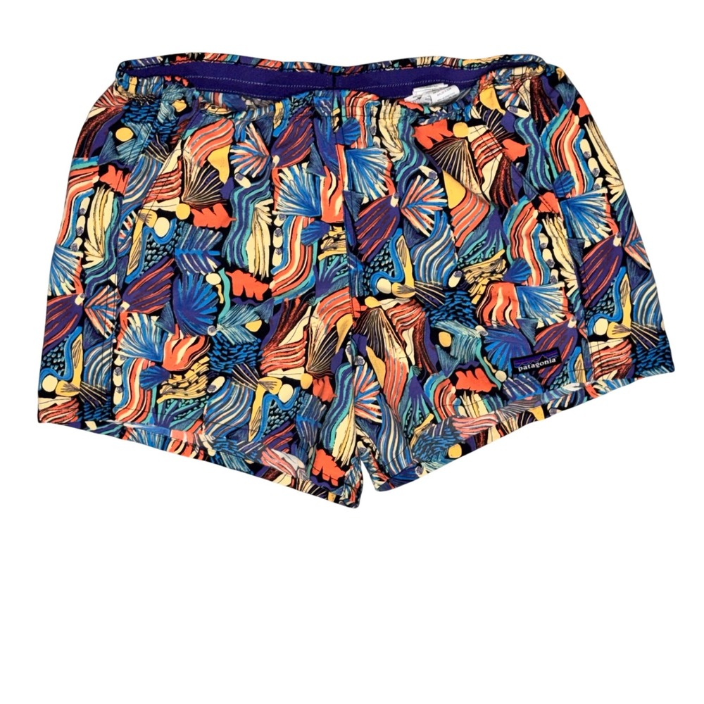 Patagonia Baggies Shorts Sz S Multi-Color Abstract Print 5" in Joy: Pitch Blue